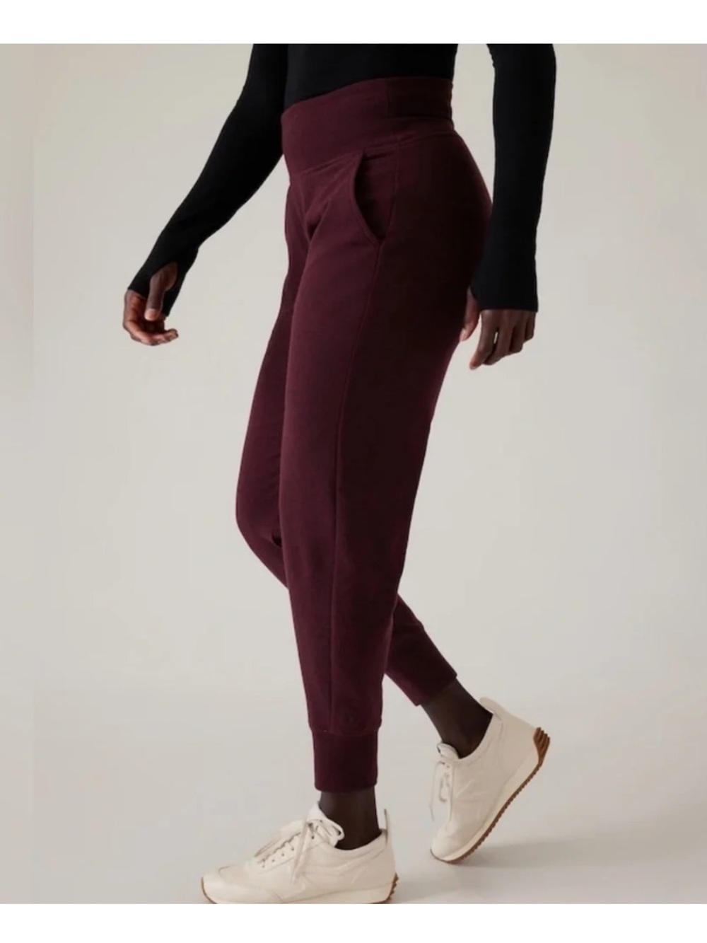 Athleta Coaster Luxe High-Waist Jogger Pant - Spice Cabernet